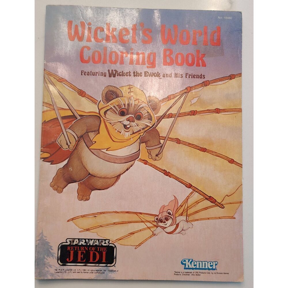 Star Wars Return of the Jedi ROTJ Wickets World Coloring Book Kenner 1983 #18480